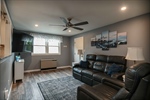 Ceiling fan in living room