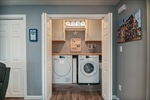 Great storage above washer and dryer