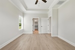 Stylish tray ceiling.