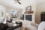 Family room with double windows for lake view