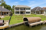 Angled boat slip for easier lake access