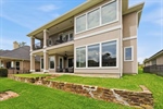 Walls of windows for lake views