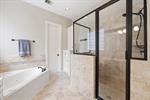 Walk-in shower and jetted tub