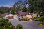 Front of home situated on .74 acre lot