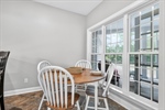 Light and bright breakfast area.