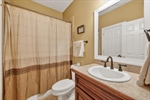 Second full bath with a shower over tub.