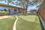 Turf Yard with Seating Area 