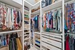 Amazing closet system with jewelry drawers.