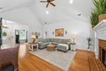 Hardwood flooring.