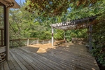 Expansive deck shaded by stunning Japanese Maple 
