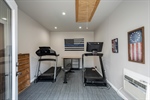 Conditioned gymflex space in detached garage
