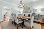 Sophisticated dining room.