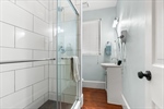 Full bath with walk in shower.