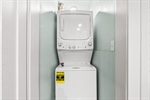 Stacked washer and dryer.