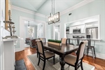 Pass through to kitchen and bar seating.