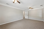 Refreshing lighted ceiling fans. Crown moulding.