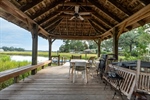 Covered waterfront pavilion.
