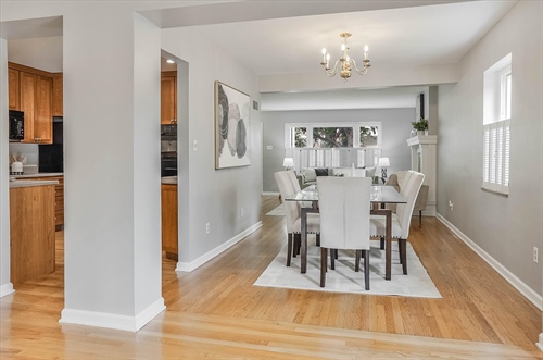 Dining room open to kitchen