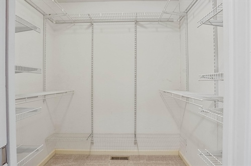 Primary walk-in closet and separate double closet
