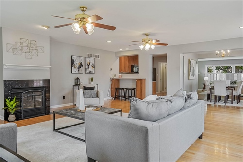 Cozy up to the gas fireplace on cold winter days