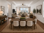 living and dining areas