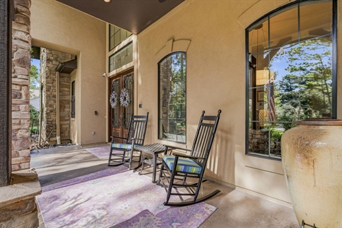 Covered front porch welcomes you home