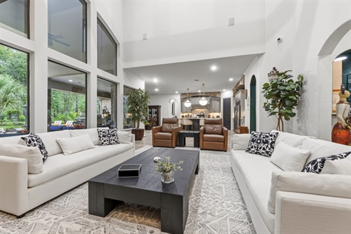 Den flows into the impressive kitchen