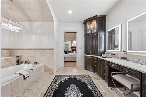 Linen cabinet adds to ample storage