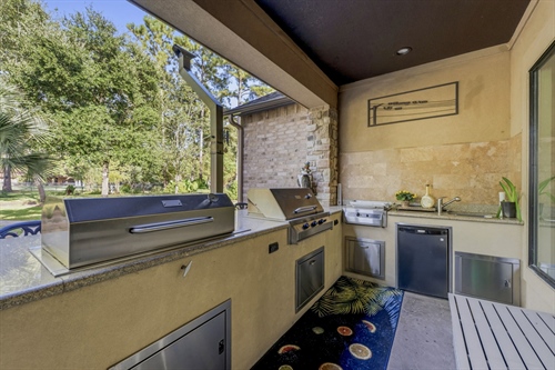 Smoker grill griddle sink fridge