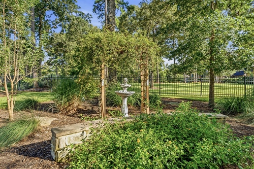 Charming trellis with fountain
