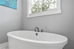 Freestanding tub.