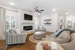 Refreshing ceiling fan and recessed lighting.
