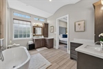 Quartz counters top each section