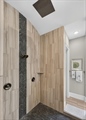 Walk-in shower with rain head
