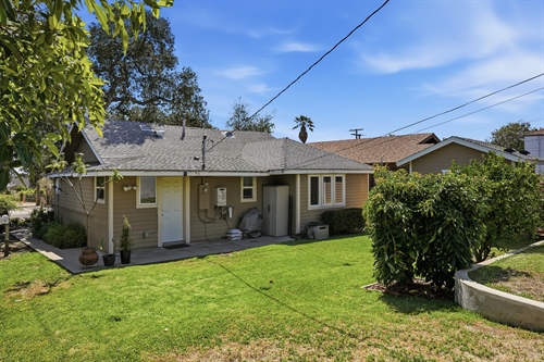 rear yard are of house
