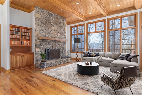 Virtually furnished living room