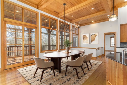 Virtually furnished dining room