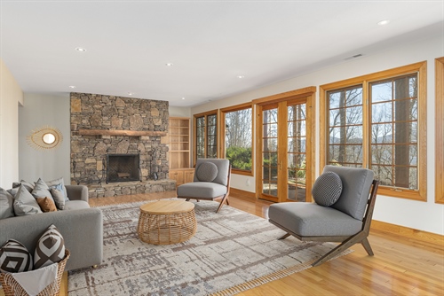 Virtually furnished family room