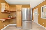 Pantry and convenient built in desk.