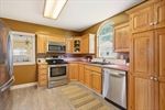 Abundant cabinetry and counter space.