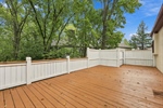 Off the sunroom is a large deck.