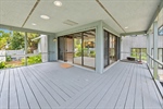 The rear porch overlooks the marsh.