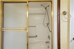 Walk in shower.