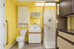 The third bath is on this lower level.