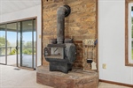 Wood burning stove.