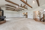 The great room is open to the kitchen.