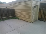 Back patio and garage