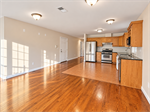Bright Empty Open-Plan Kitchen Living Space