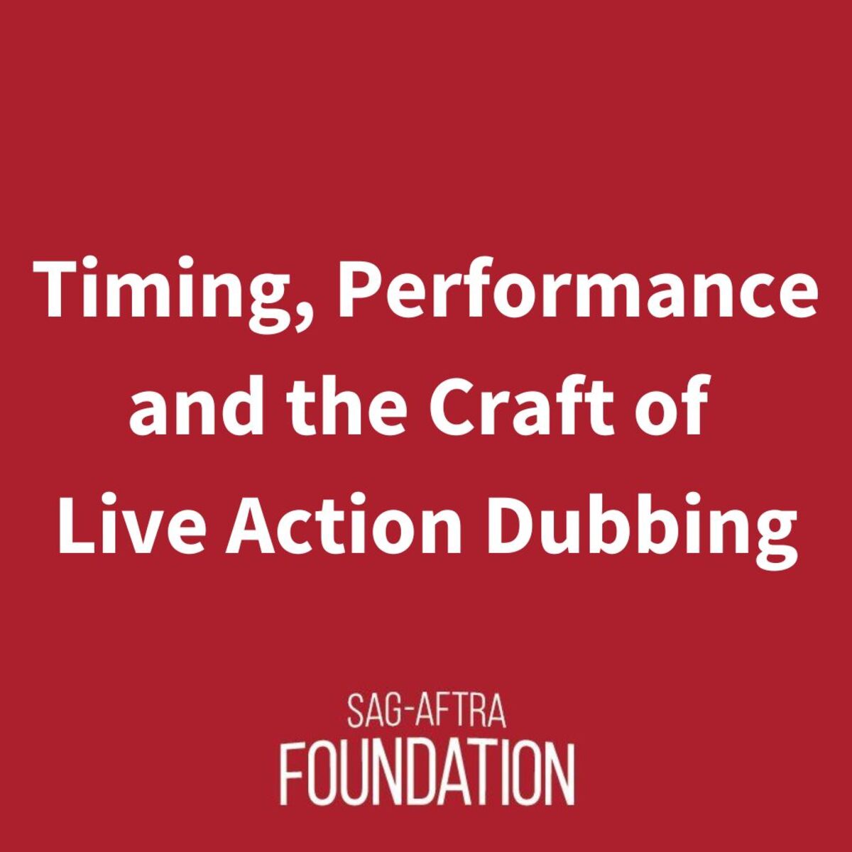 SAG-AFTRA Foundation | Member Portal