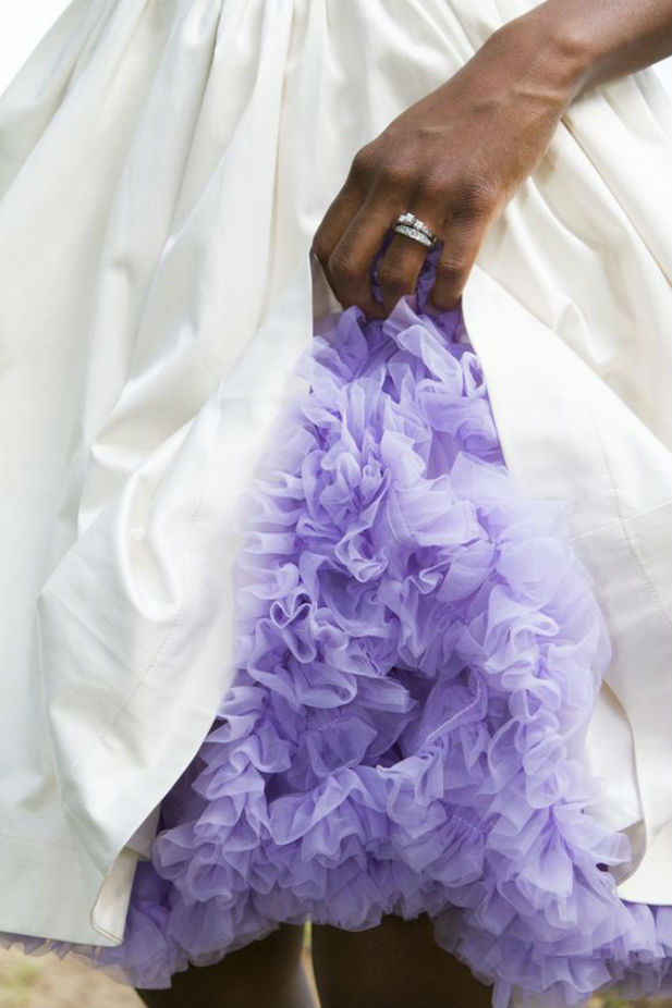purple petticoat for wedding dress